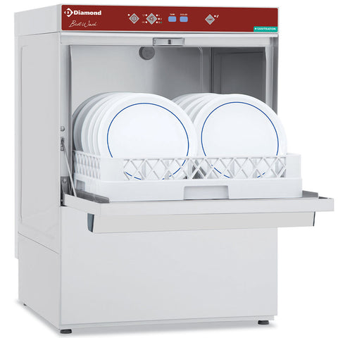 Diamond DFE8/6-AC 500mm Basket Frontloading Dishwasher with Integral Softener, 18 Plates
