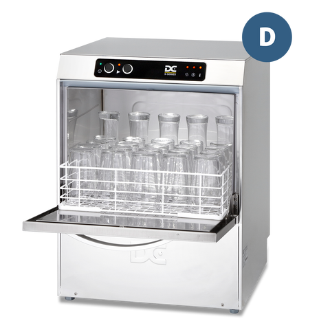 DC SG45D Standard Range 450mm Basket Frontloading Commercial Glasswasher with Drain Pump, 25 Pint Capacity