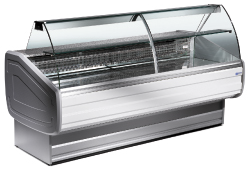 Diamond MY20/A1 Stainless Steel Curved Glass Refrigerated Serveover with Understorage, 2000mm