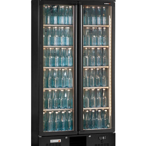 Gamko Maxiglass MG3/500G Maxiglass Hinged Glass Double Door Upright Bottle Cooler, 500 Litres