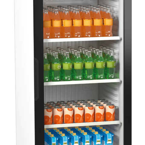 Sterling Pro Green SPG390C Upright Single Door Display Chiller with Canopy, 373 Litres