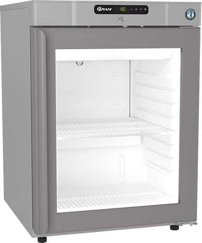 Hoshizaki Compact FG220 R-DR G U Glass Single Door Stainless Steel Undercounter Display Freezer, 123 Litres