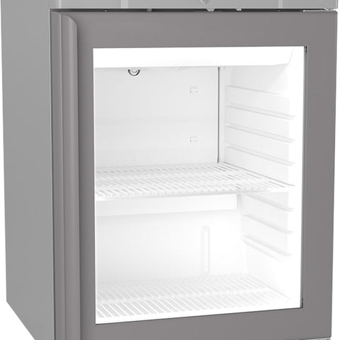 Hoshizaki Compact FG220 R-DR G U Glass Single Door Stainless Steel Undercounter Display Freezer, 123 Litres