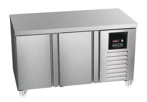 Sterling Pro Green SPI-6-150-20-NS Stainless Steel 2 Door Fridge Counter, 600mm Deep