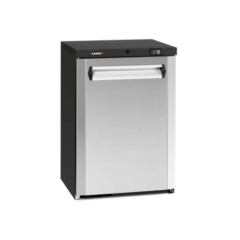 Gamko LG3-150LCS Maxiglass Low Height Stainless Steel Door Bottle Cooler, 125 Litres
