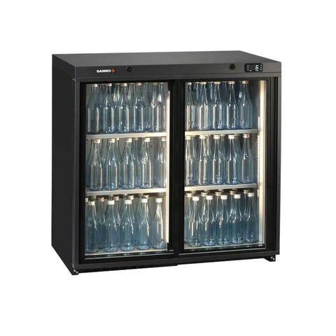 Gamko LG3-250SD Maxiglass Low Height Sliding Glass Double Door Bottle Cooler, 204 Litres